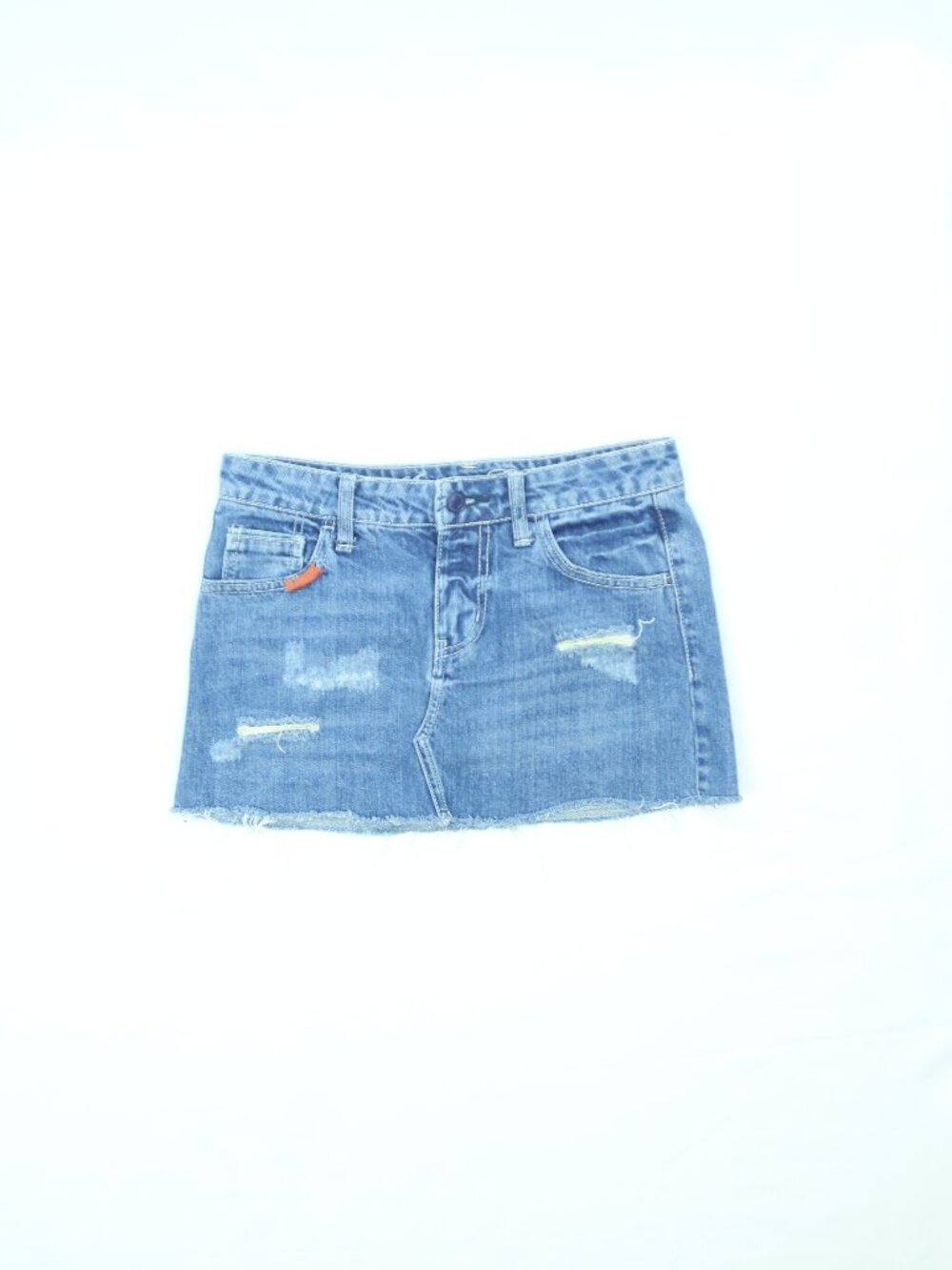 Womens American Eagle Outfitters distressed denim mini skirt